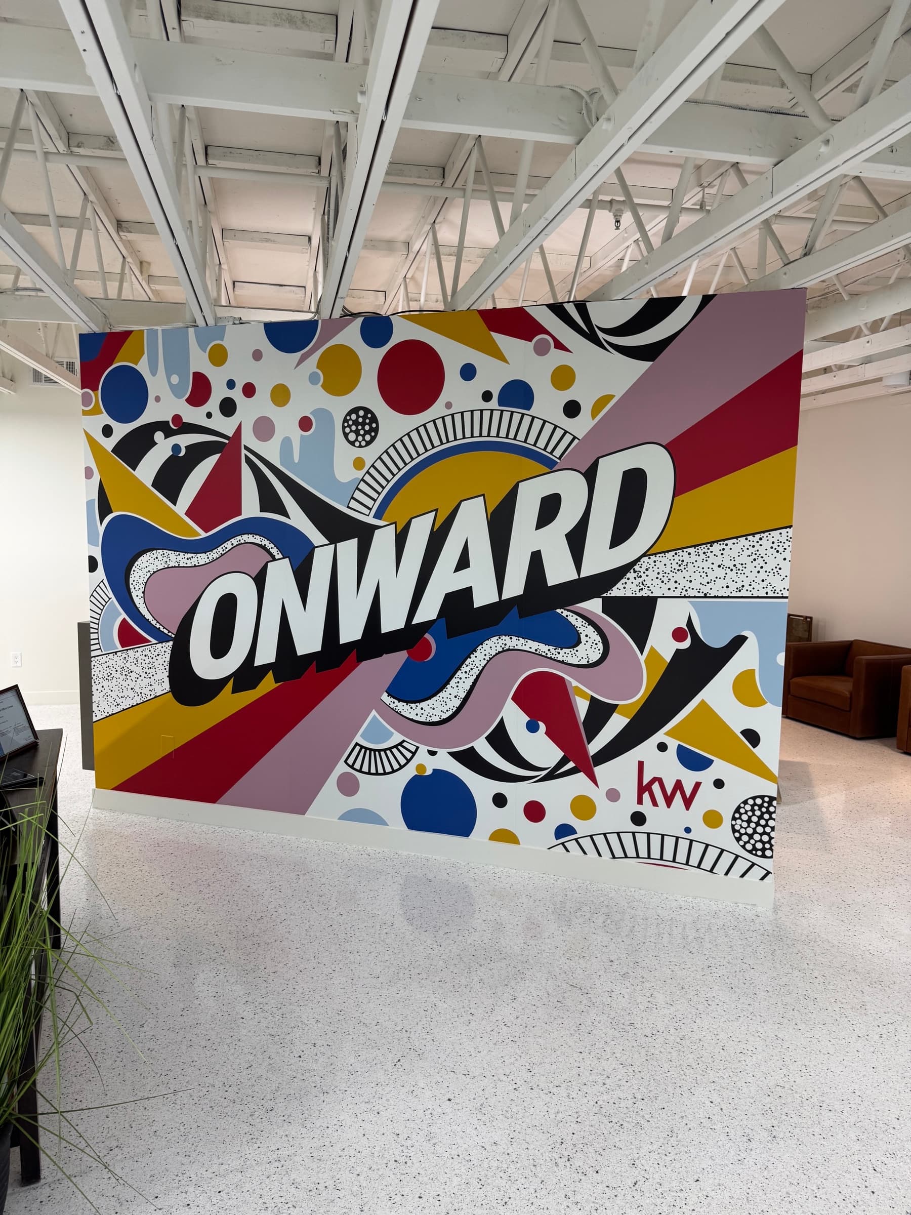 Keller Williams Onward mural inside the Westlake office